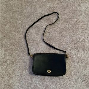 Vintage Coach Black Purse Leather Crossbody